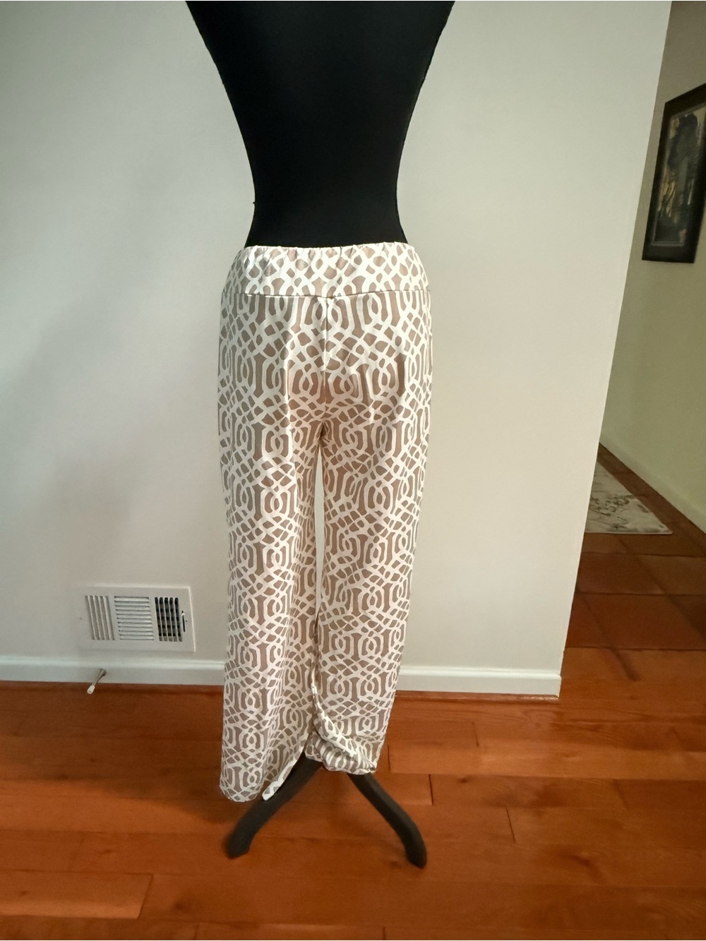 J.McLaughlin Carmel Wide Leg Pants M Catalina Cloth Geometric Made USA - Picture 4 of 10